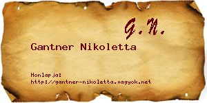 Gantner Nikoletta névjegykártya