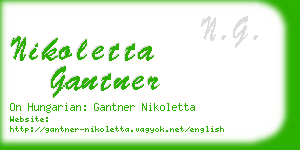 nikoletta gantner business card